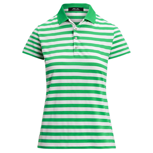 Womens RLX Printed Stripe Airflow Polo Tiller Green/Ceramic White