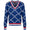 Womens Birdie Links Jacquard V-Neck Sweater Blue