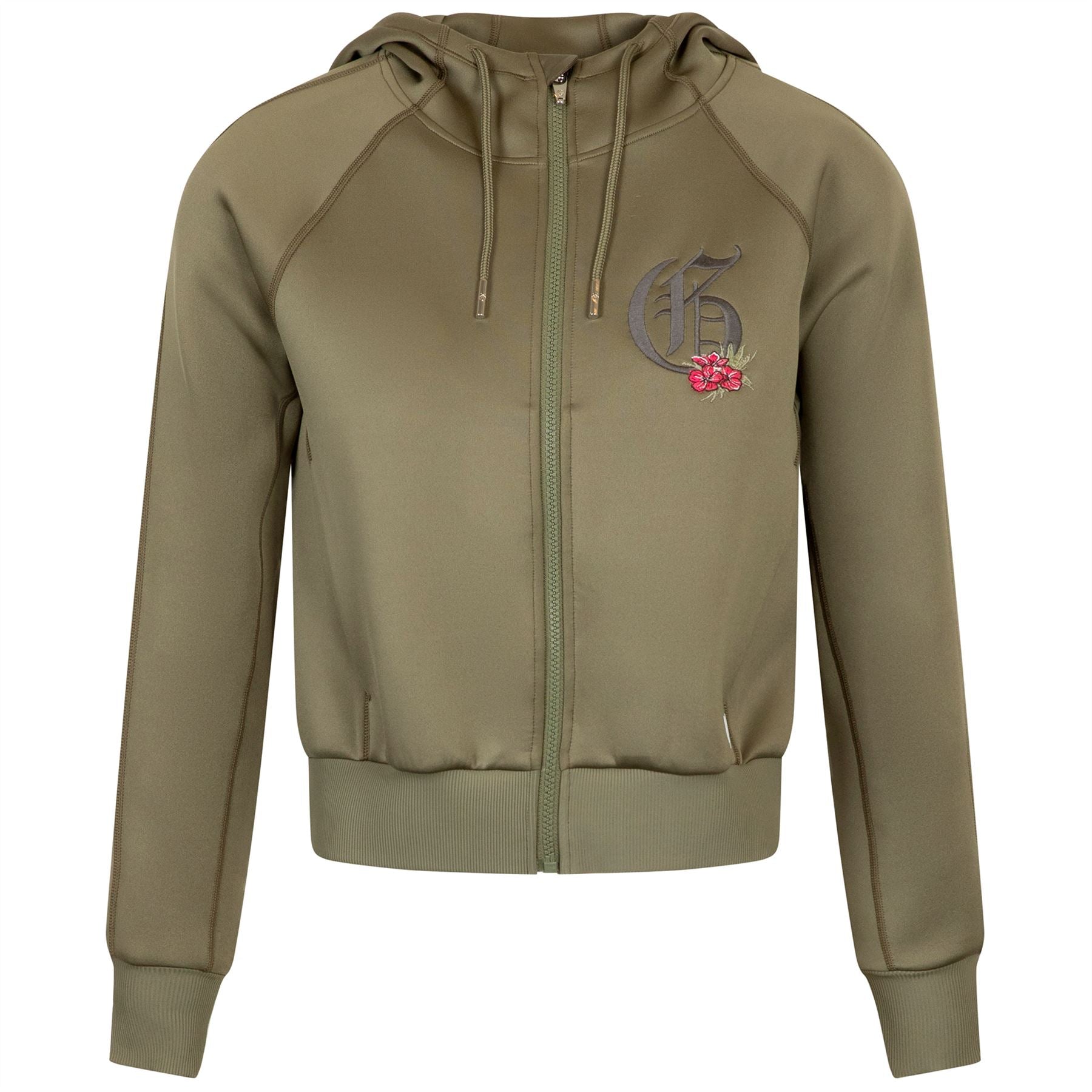 Womens Hooded Kristina Full Zip Decorated Jacket Camp