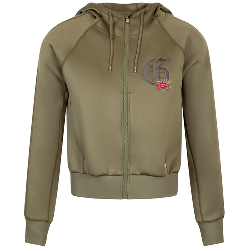 Womens Hooded Kristina Full Zip Decorated Jacket Camp