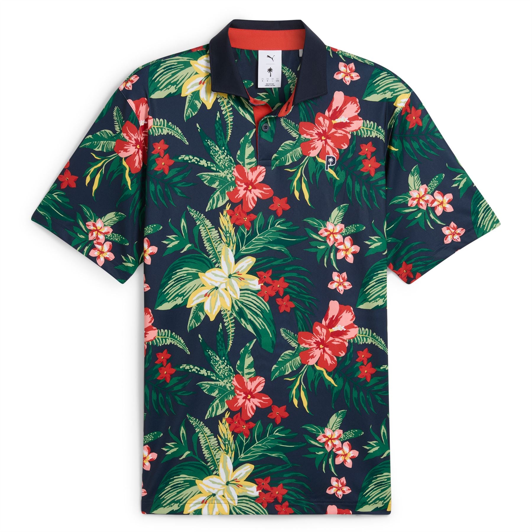 x PTC Floral Polo Deep Navy
