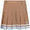 Womens Block Pleats Skort Brown