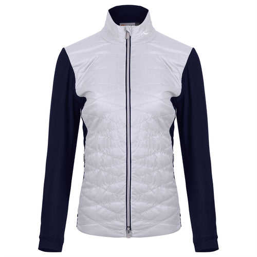 Womens Retention Hybrid Jacket White/Atlanta Blue