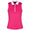 Womens Sleeveless Zip Tech Polo Hot Pink/White