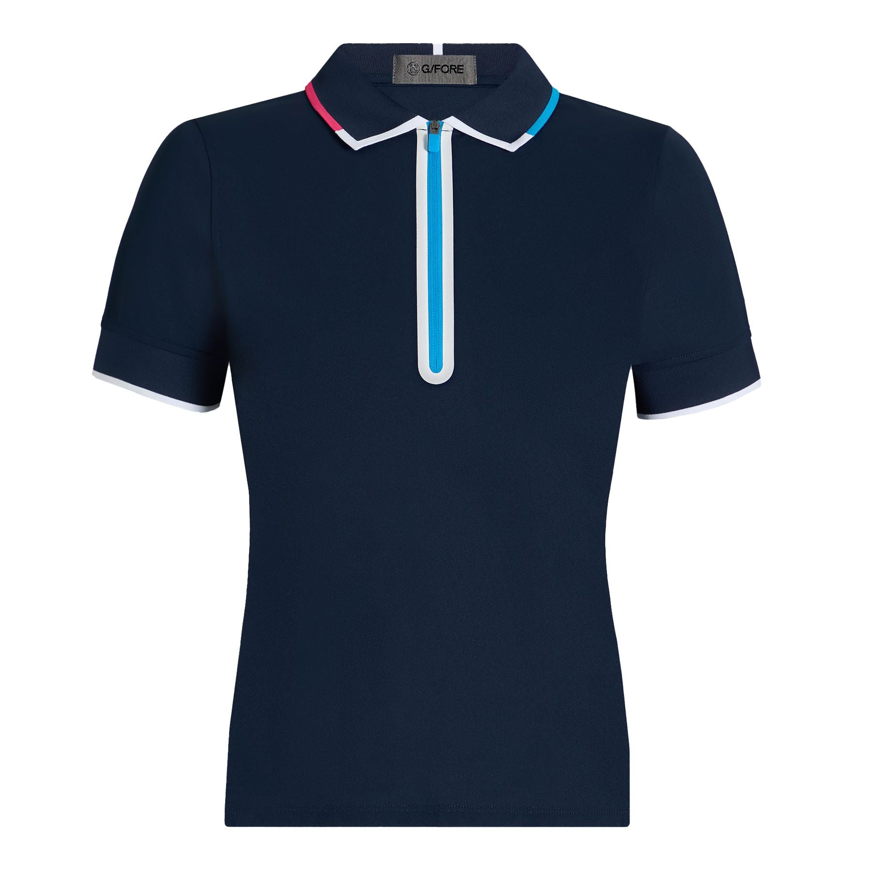 Womens Quarter Zip Tech Pique Polo Twilight