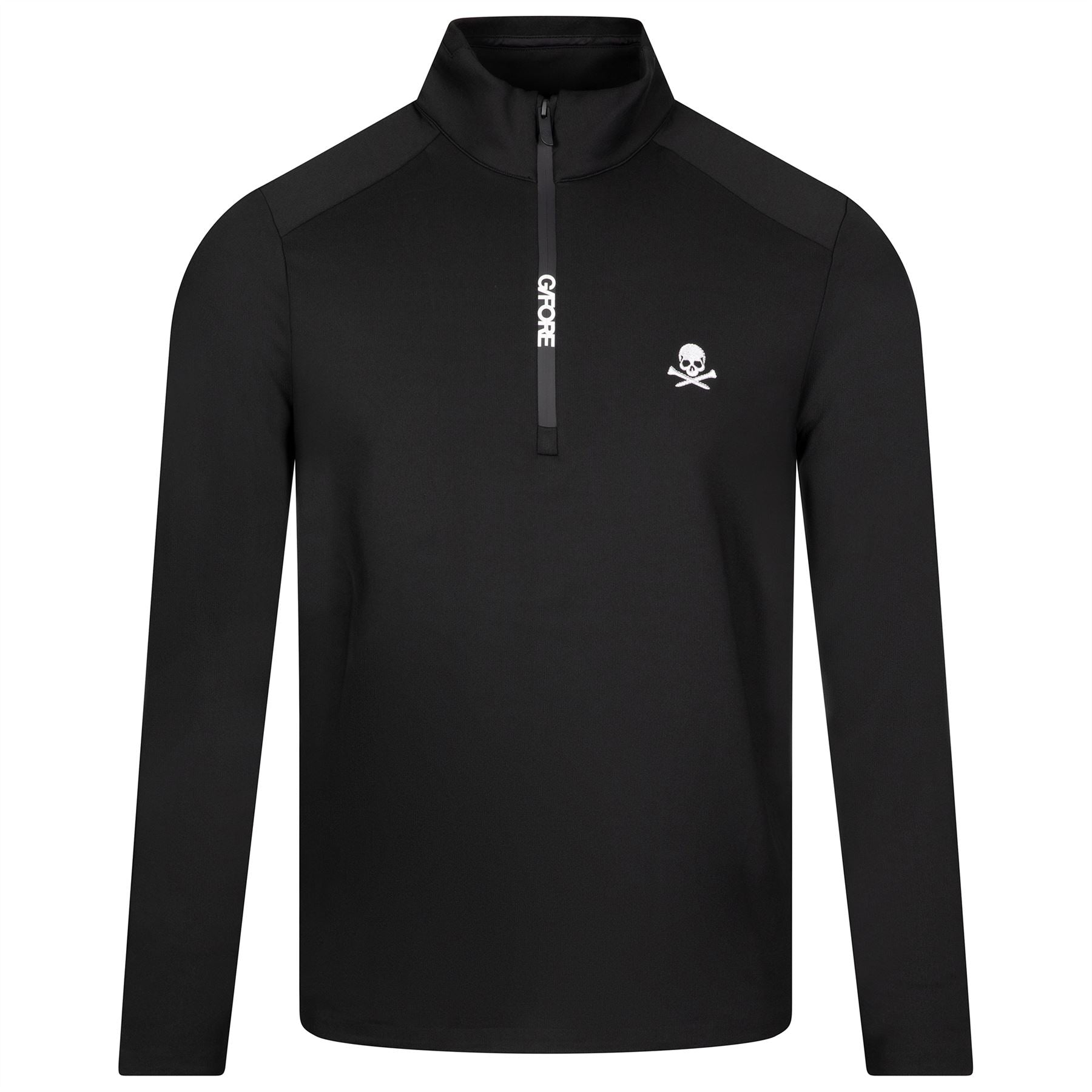 Brushed Back Tech Melange Quarter Zip Pullover Onyx