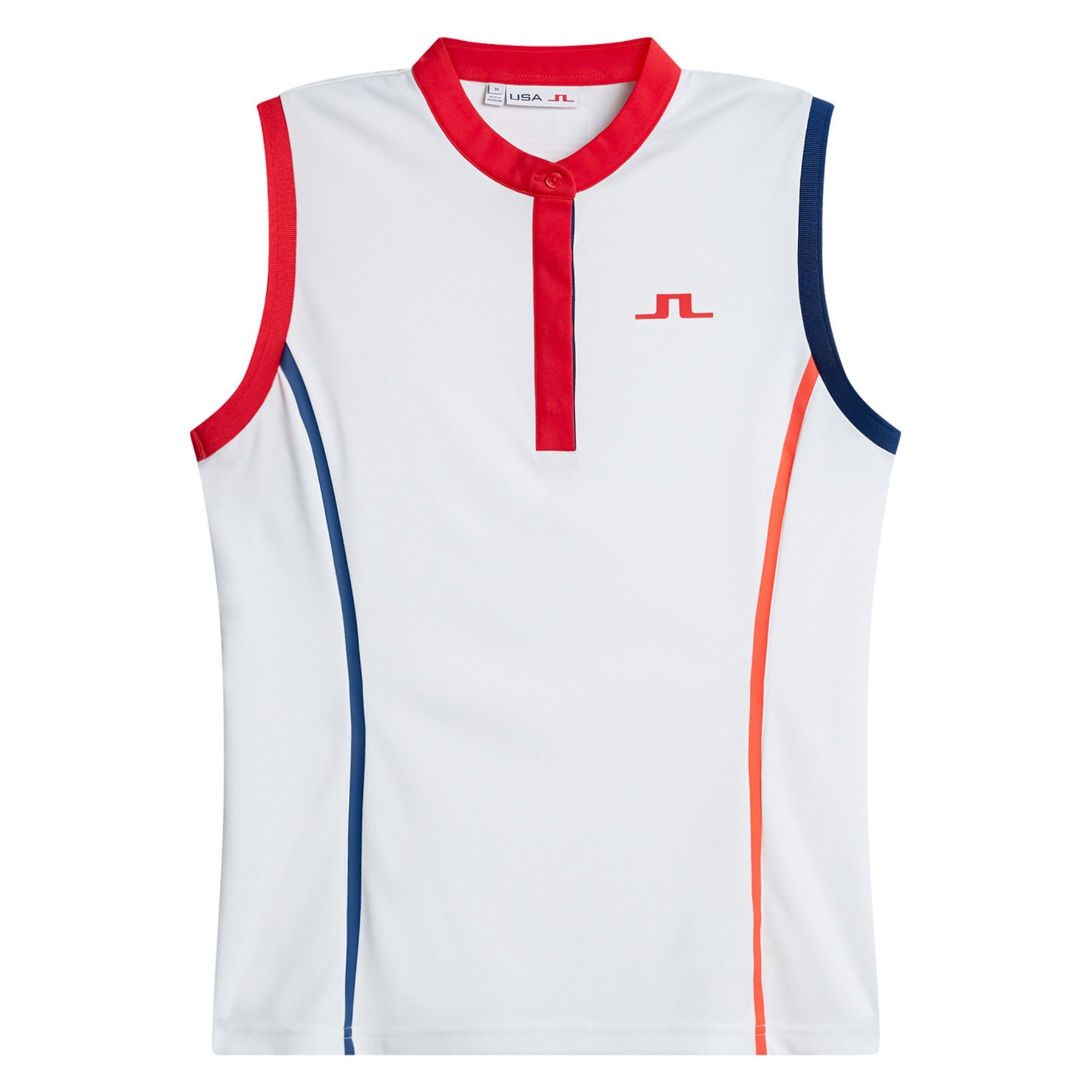 Womens Daphne Sleeveless Polo White