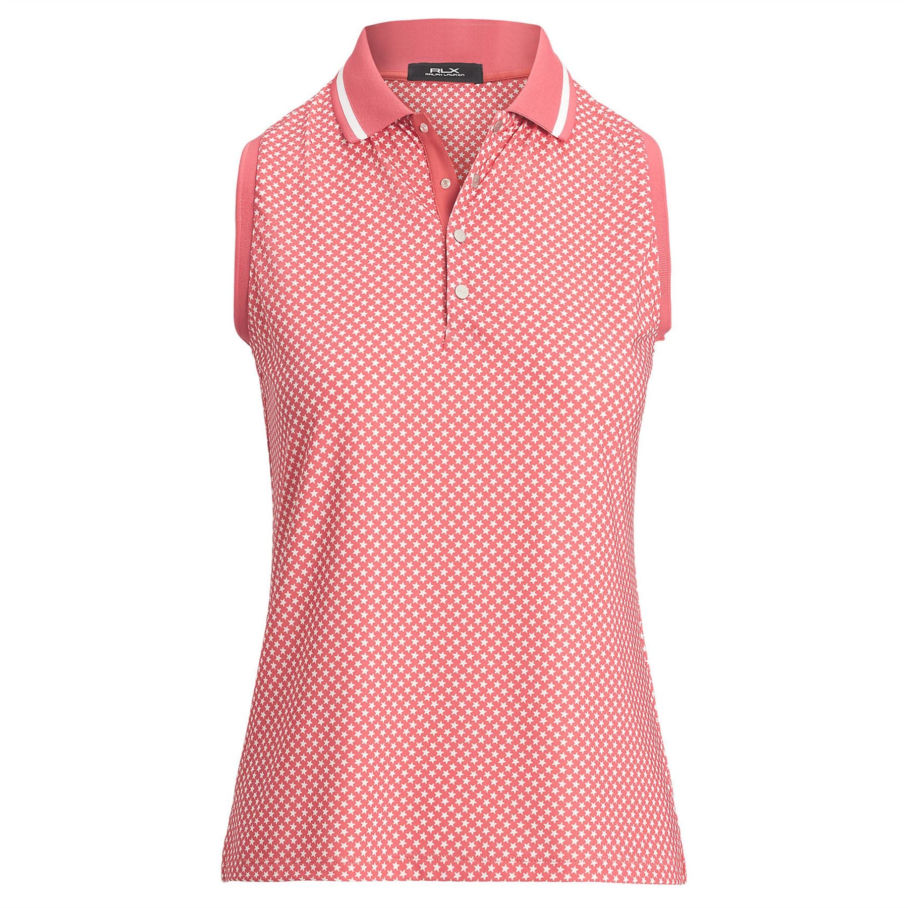 Womens RLX SL Printed Airflow Polo Red Sky Summer Stars