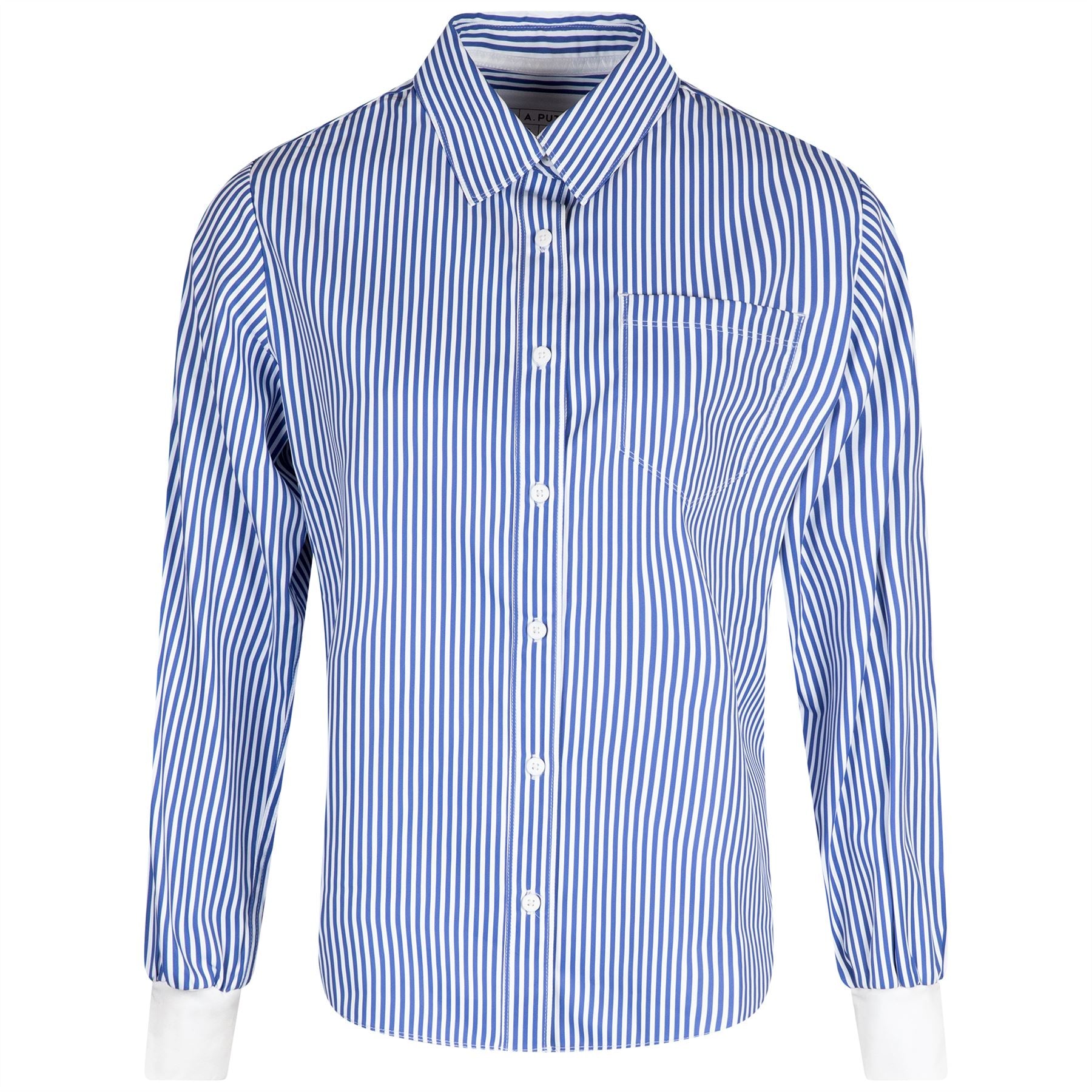 Womens Classic Button Up Shirt Mari Stripe