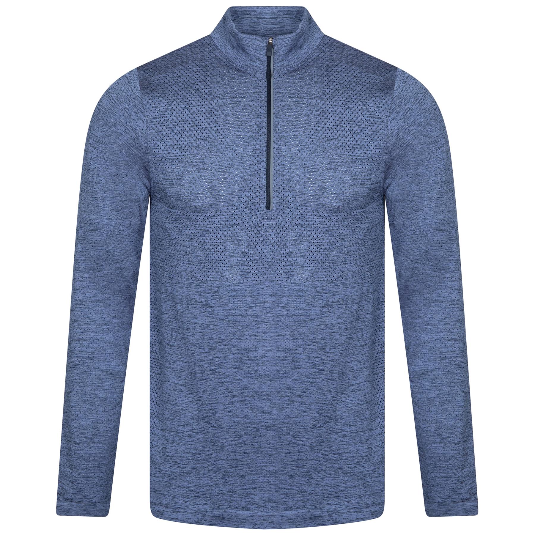 x TRENDYGOLF Metal Vent Tech Midweight Half Zip Classic Navy/Pen Purple