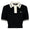Womens Mikayla II Cropped Knit Polo Black/Ivory