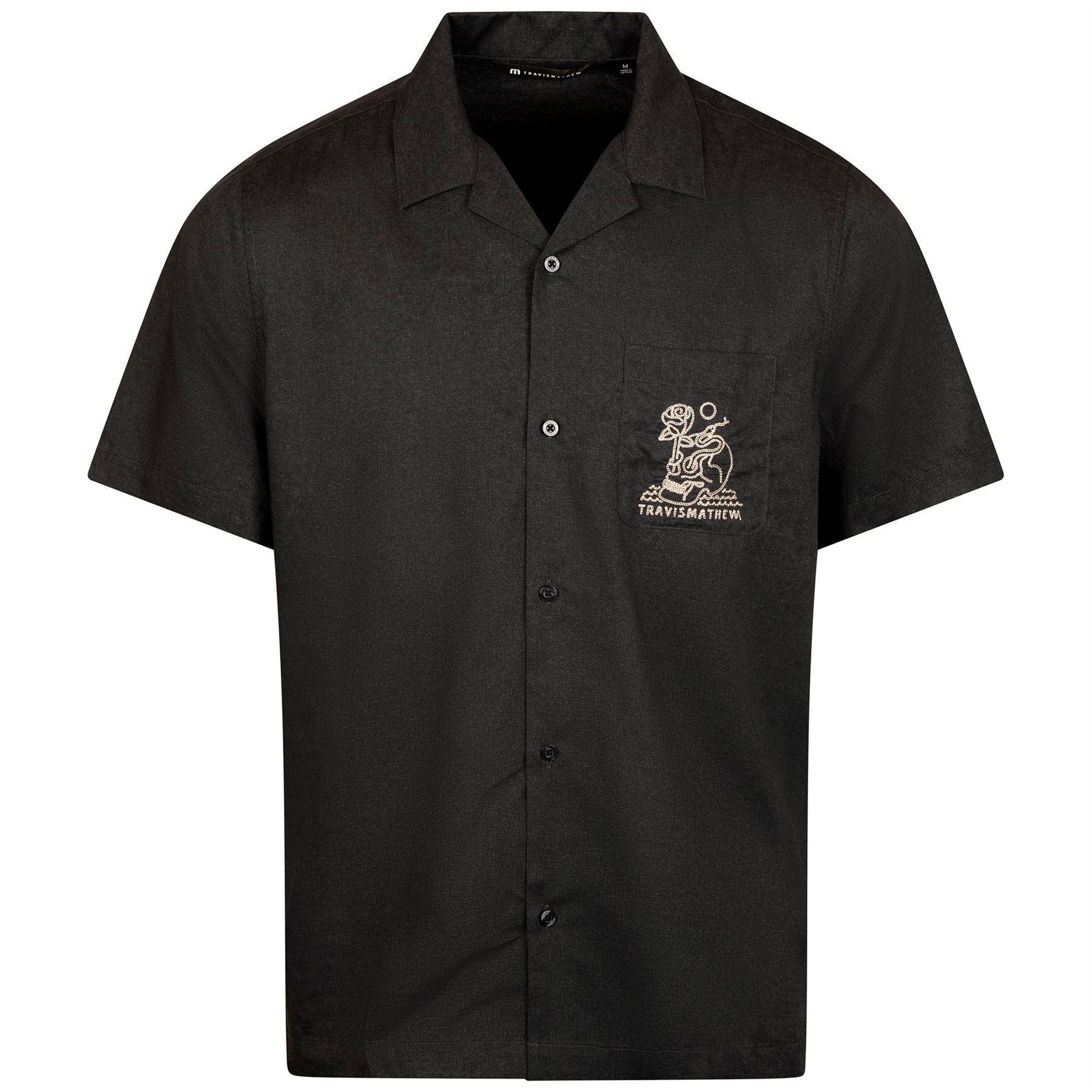 Lost Cave Button-Up Shirt Heather Black