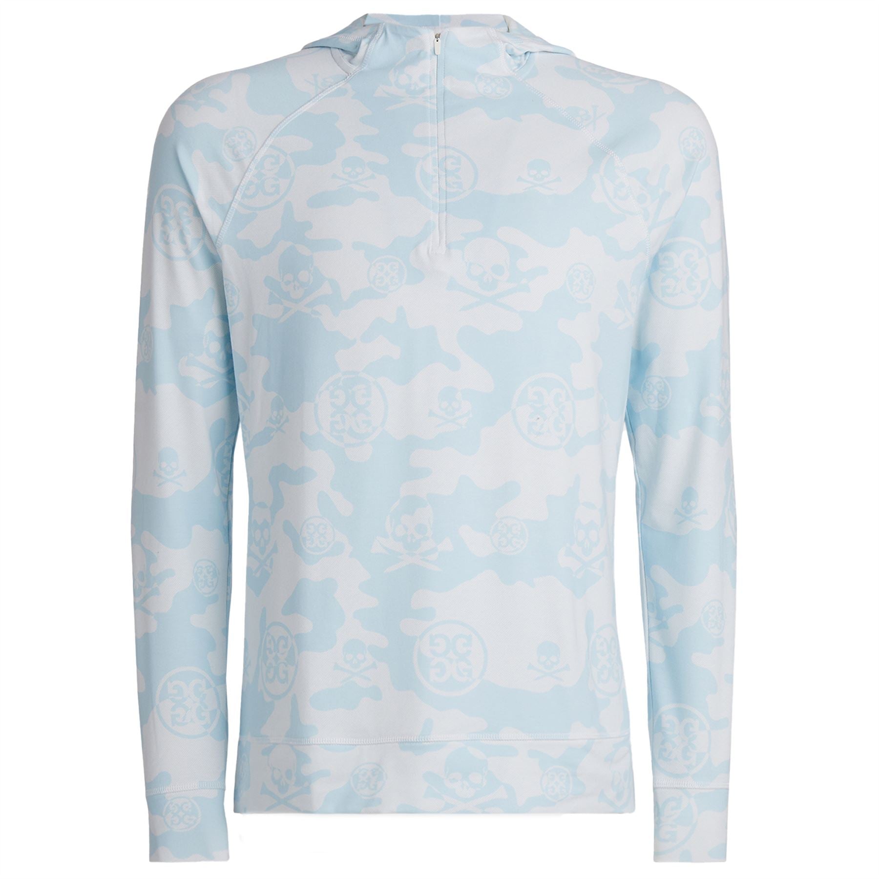 Exploded Icon Camo Hooded Luxe Quarter Zip Mid Layer Daybreak