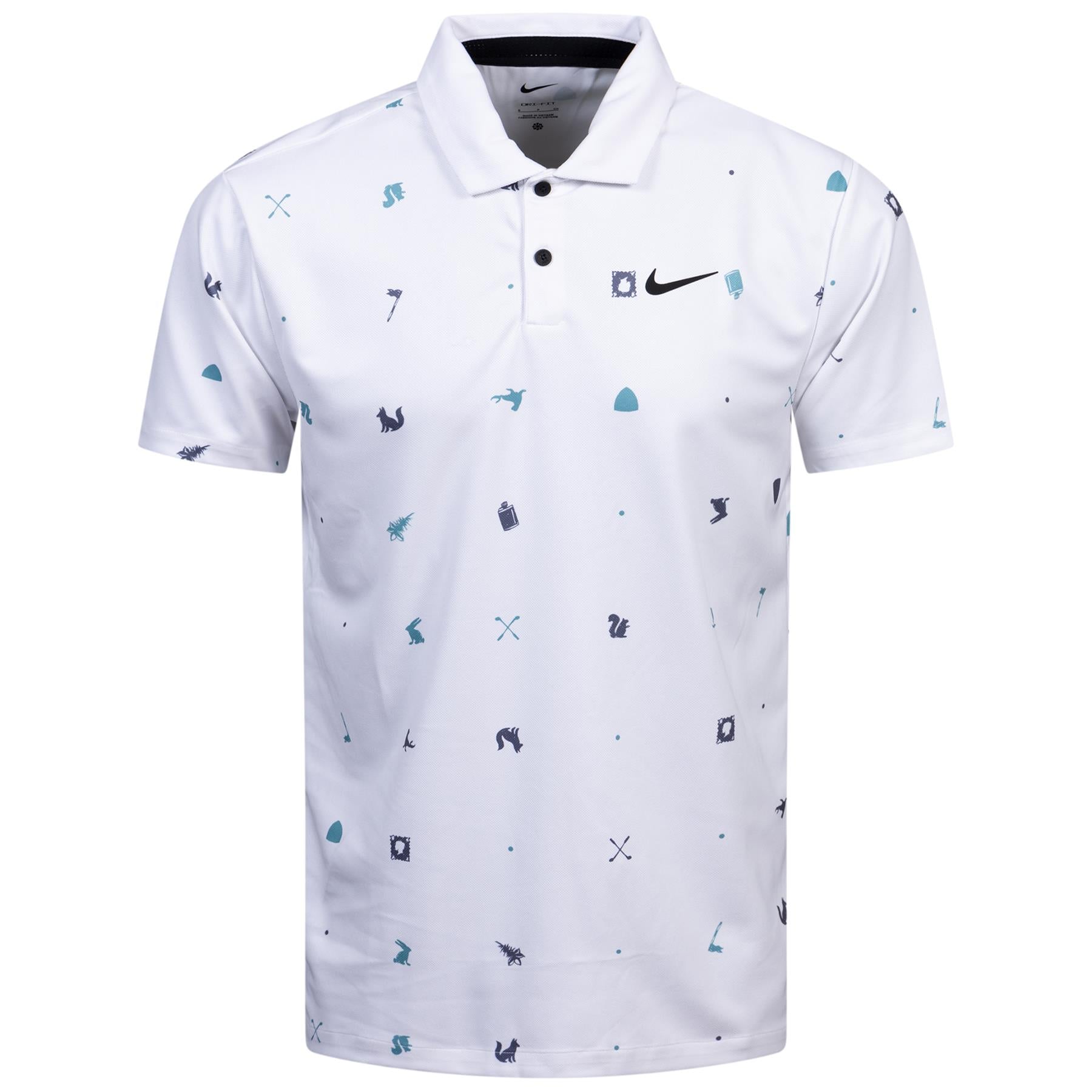 Dri-FIT Tour Icon Print Polo White/Black