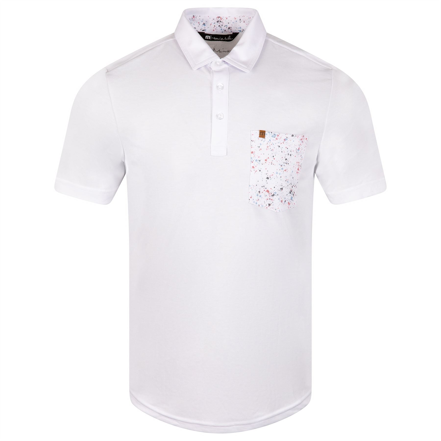 Splatter Pocket Polo White
