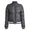 Womens Coated Nylon Melange Puffer Jacket Charcoal Heather Grey