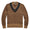 Glen Plaid Wool Cricket Sweater Camel Combo