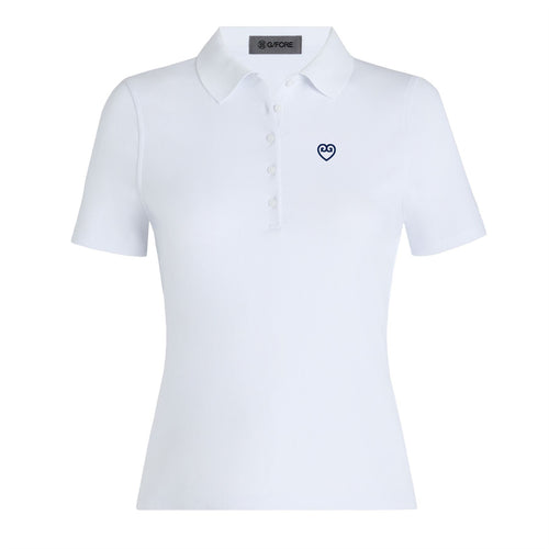 Womens Ribbed Tech Nylon Polo Snow