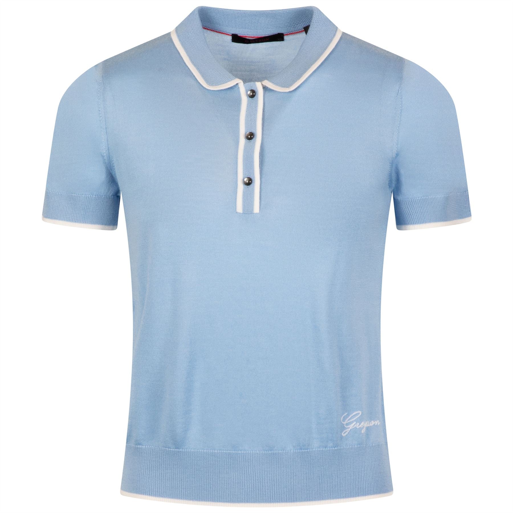 Womens SS Bardot Sweater Polo Wolf Blue