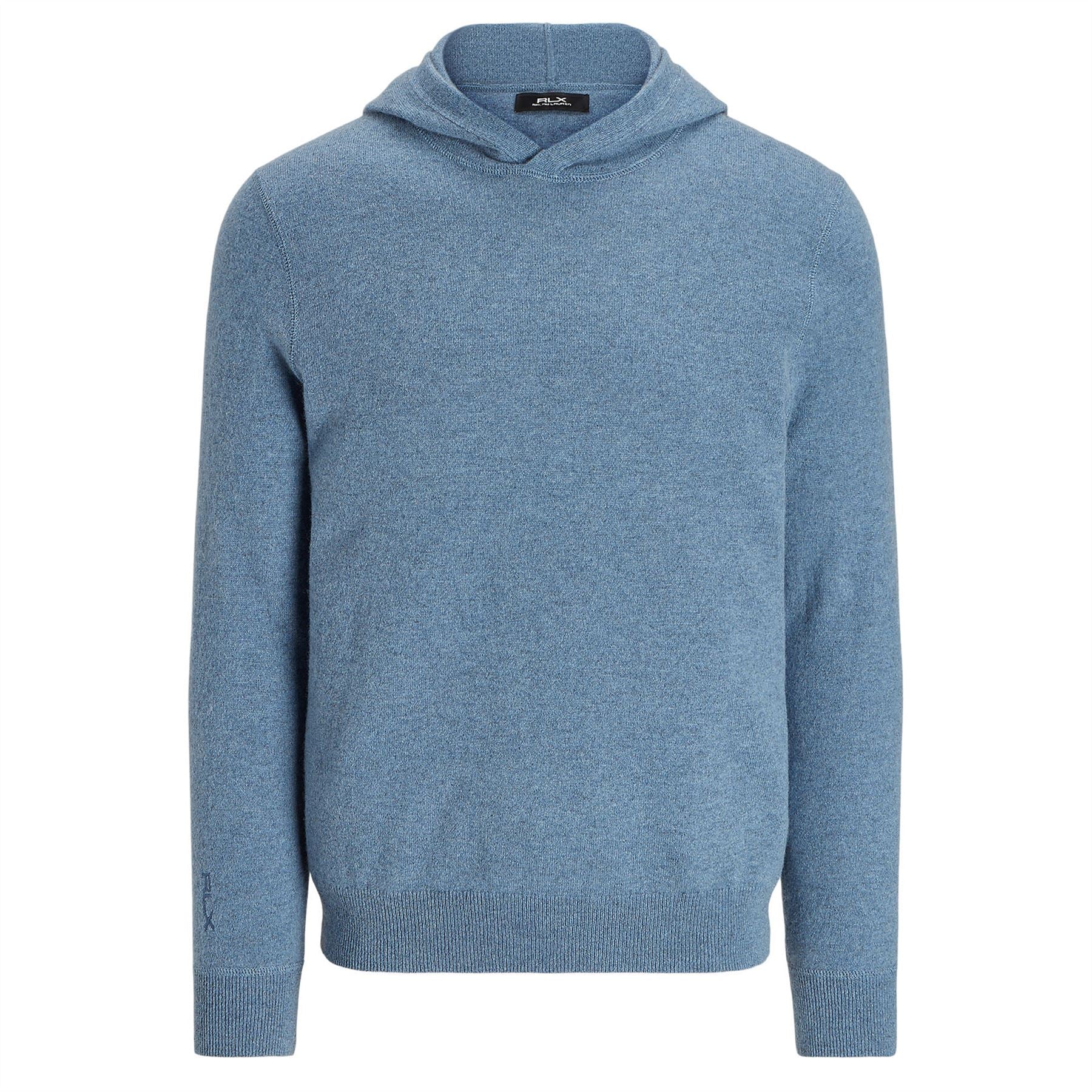 RLX Cashmere Pullover Hoodie Mystic Blue Heather