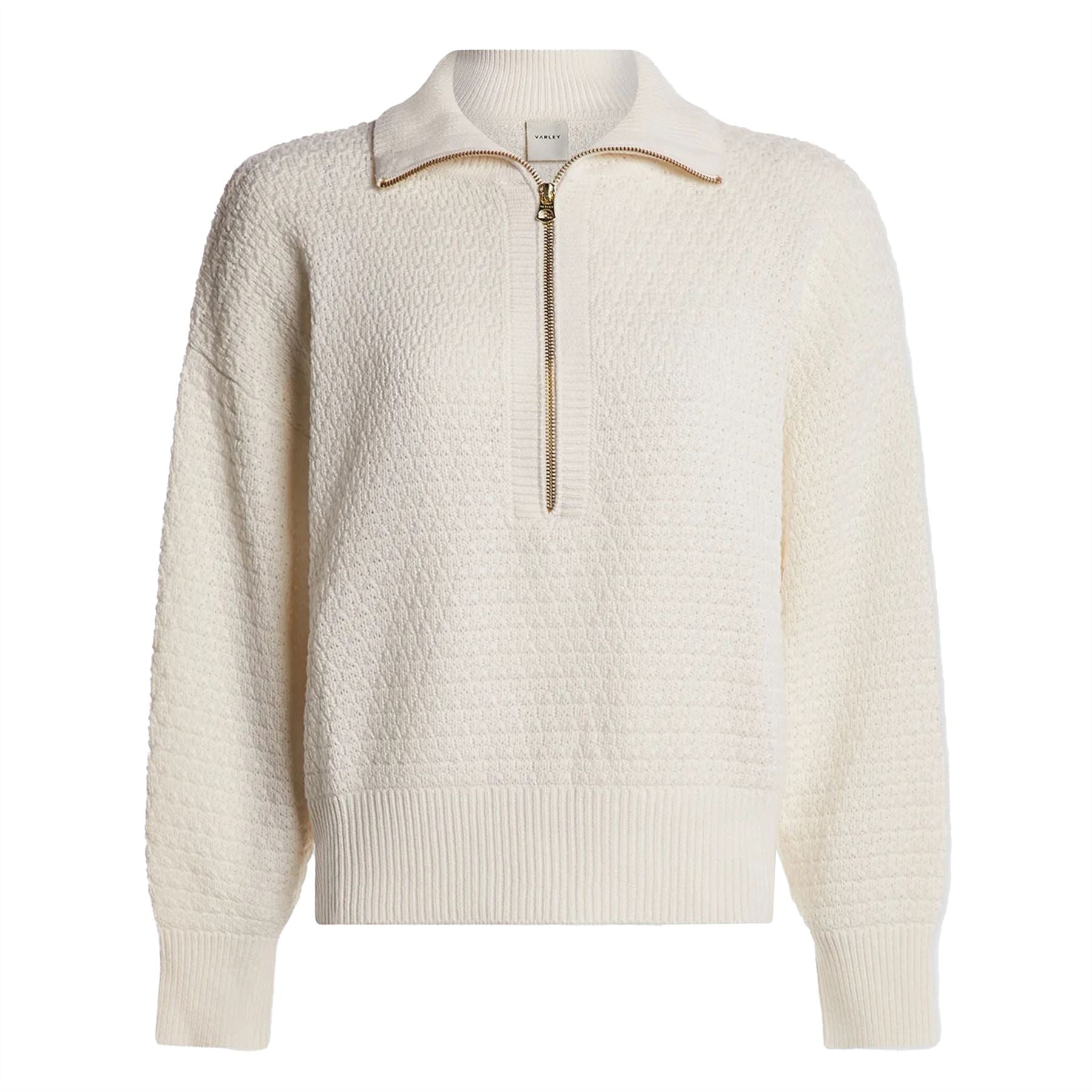 Womens Jene Merino Half Zip Knit Snow White