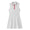 Womens Quarter Zip Polo Dress White/Sport Red