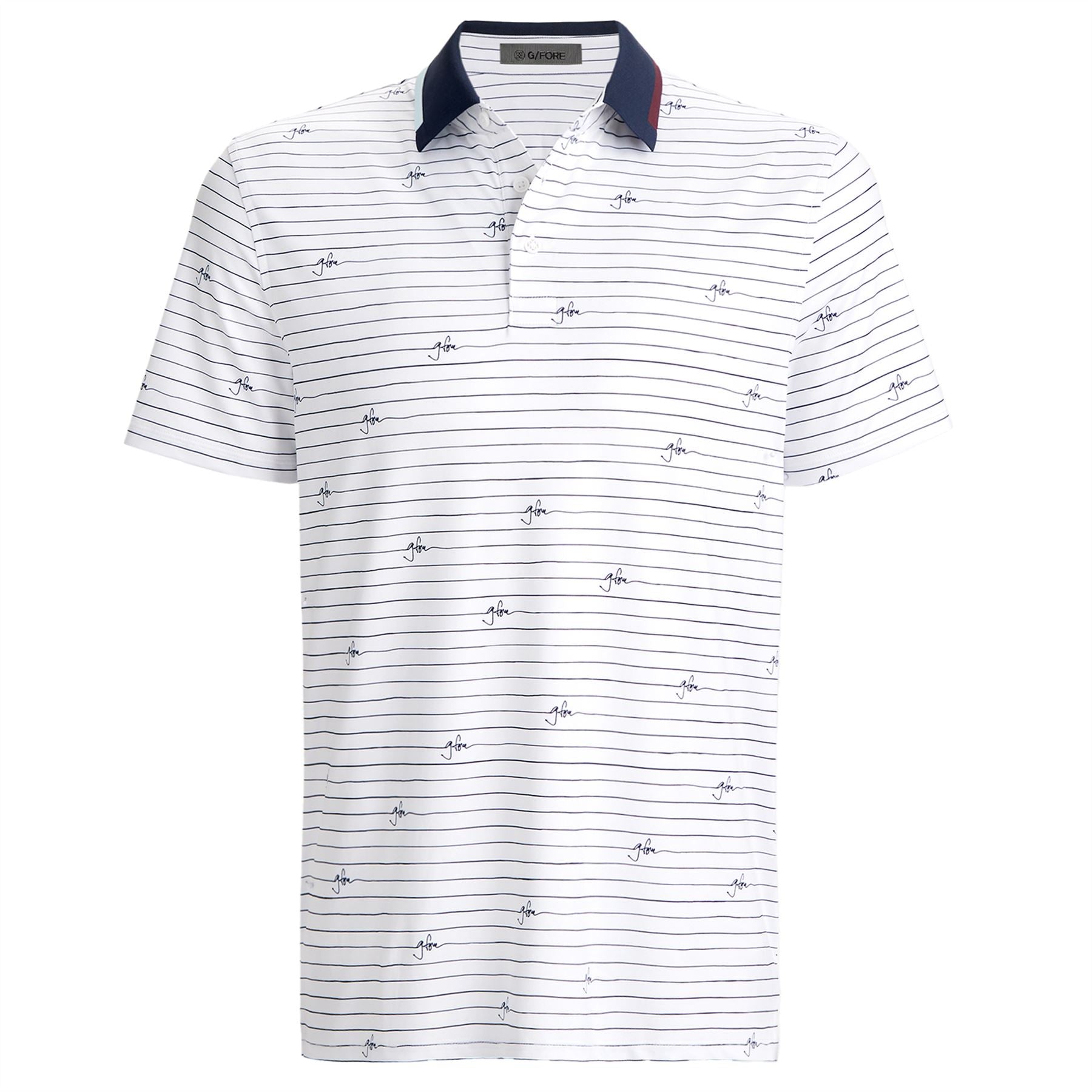 Script Stripe Tech Jersey Polo Snow