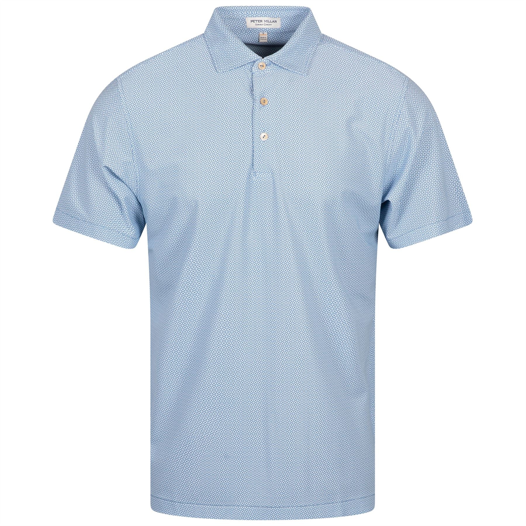 Costa Geo Performance Mesh Polo Sailor Blue