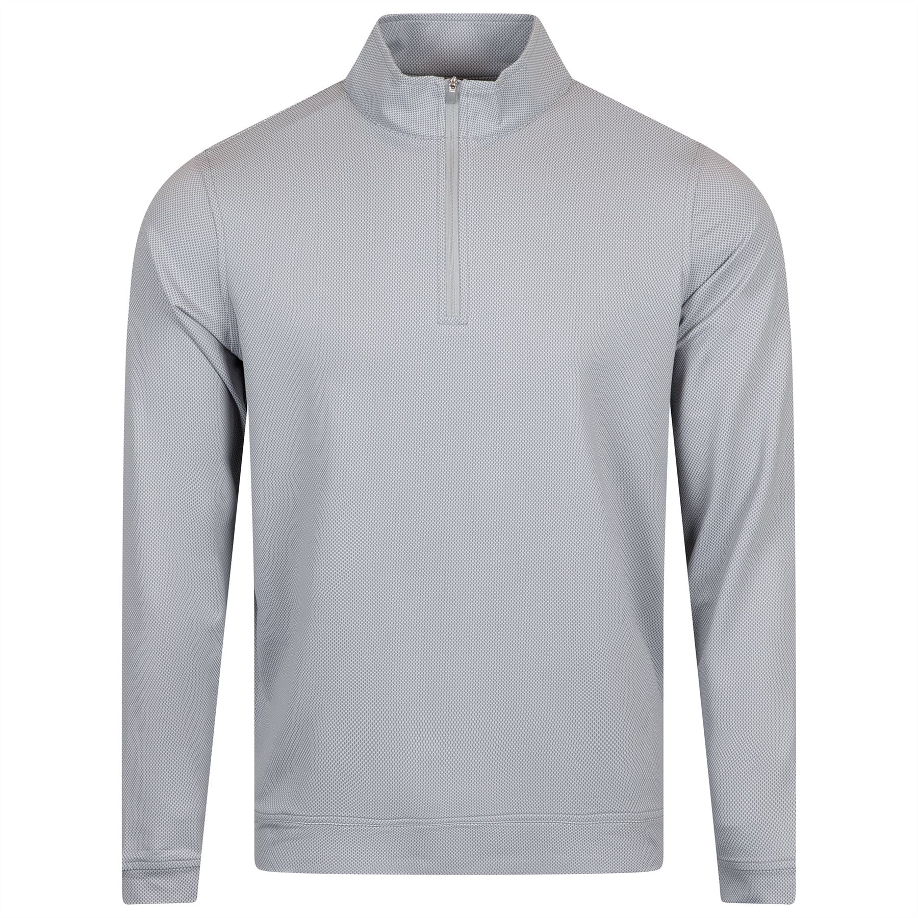 Perth Birdseye Performance Quarter Zip Gale Gray