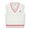 Womens Cable V Neck Knit Vest White
