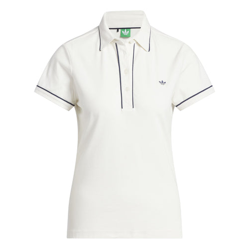 Womens Twistknit Trefoil Polo Chalk White