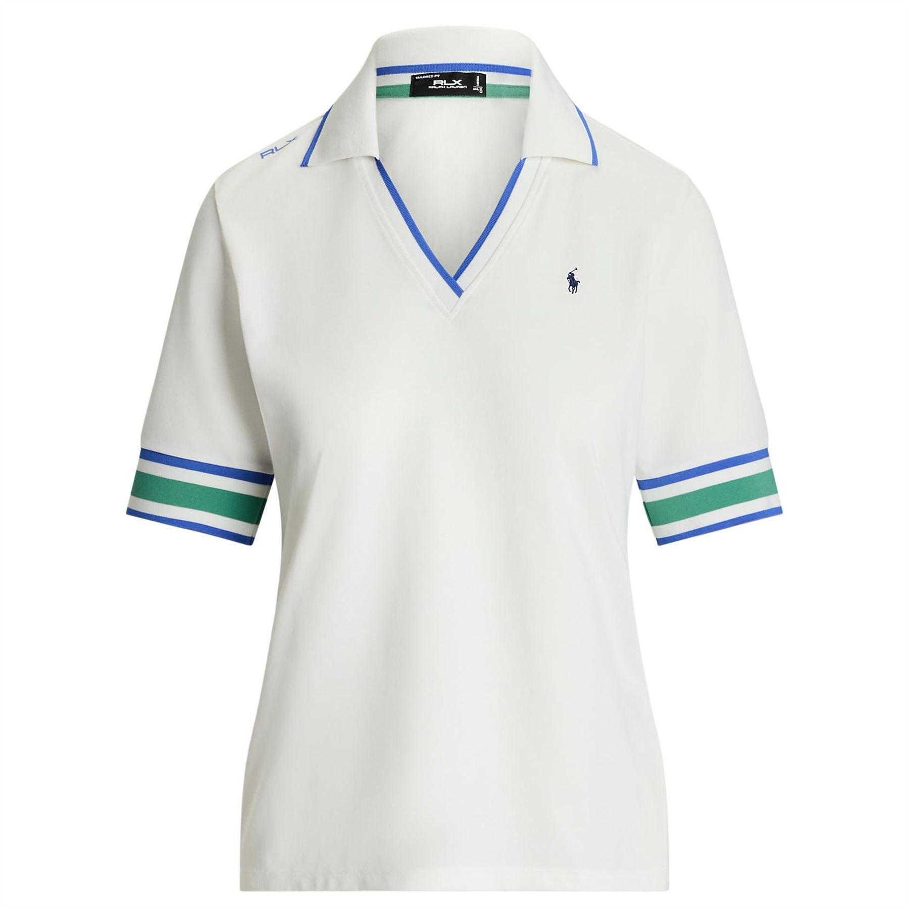 Womens RLX Tailored Fit Cricket Polo Ceramic White