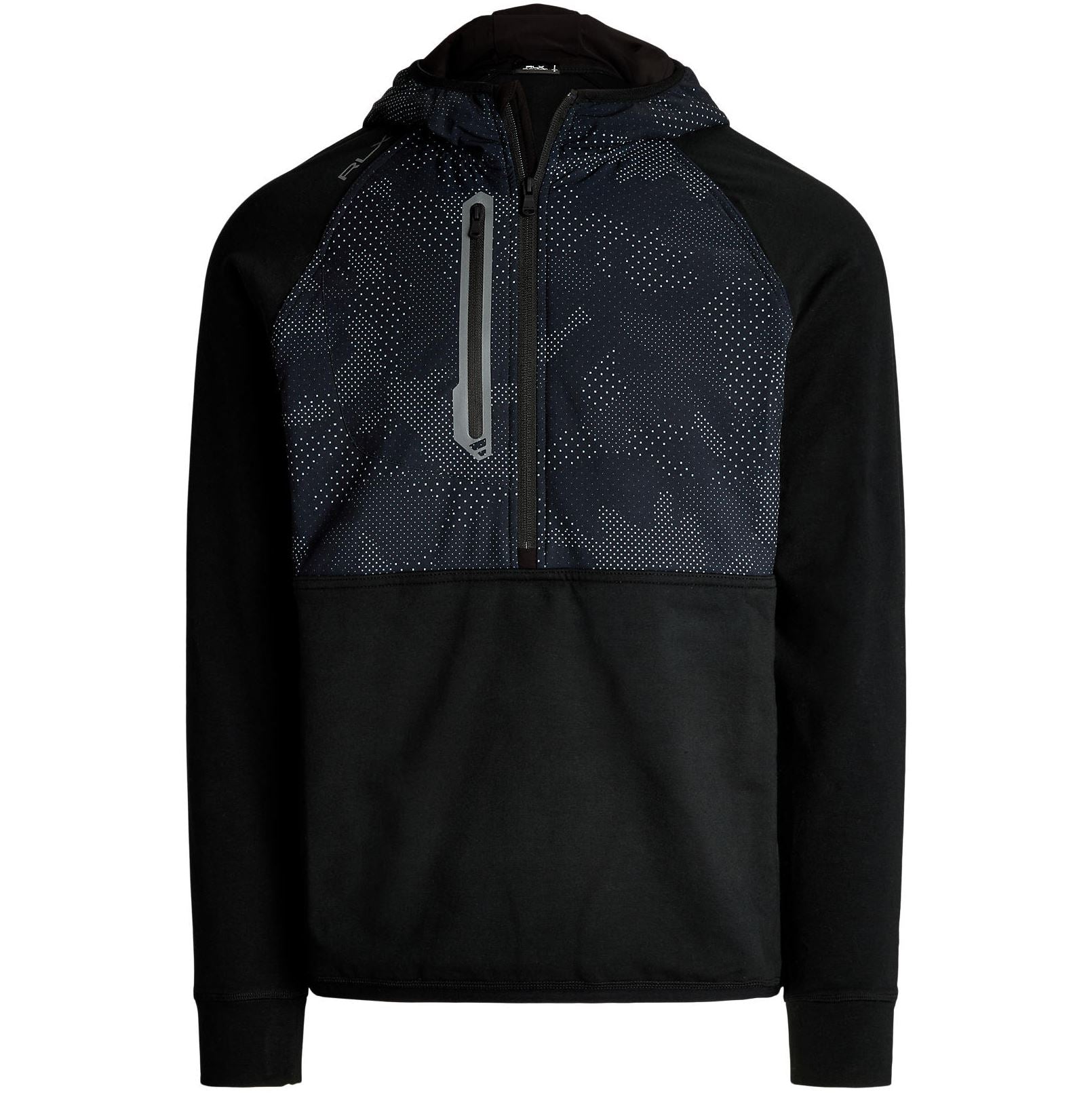 Camo Performance Hybrid Half Zip Hoodie Polo Black/Polo Black Dot Camo