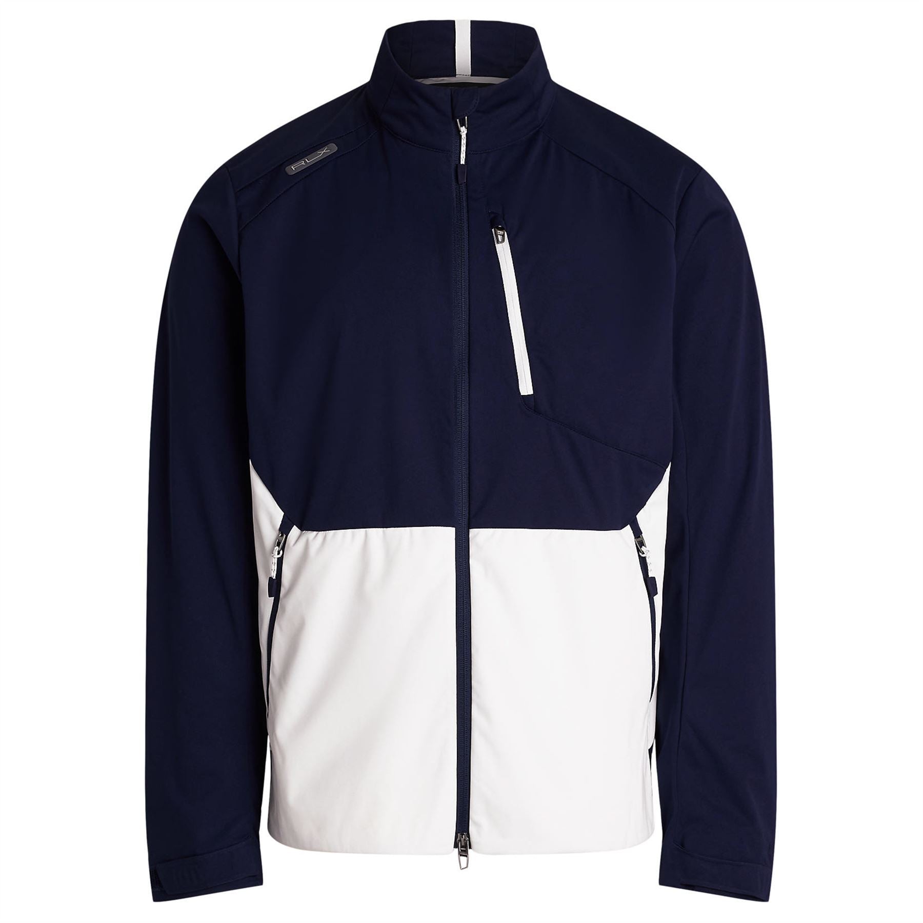RLX Full Zip Woven Windbreaker Jacket Refined Navy/Ceramic White