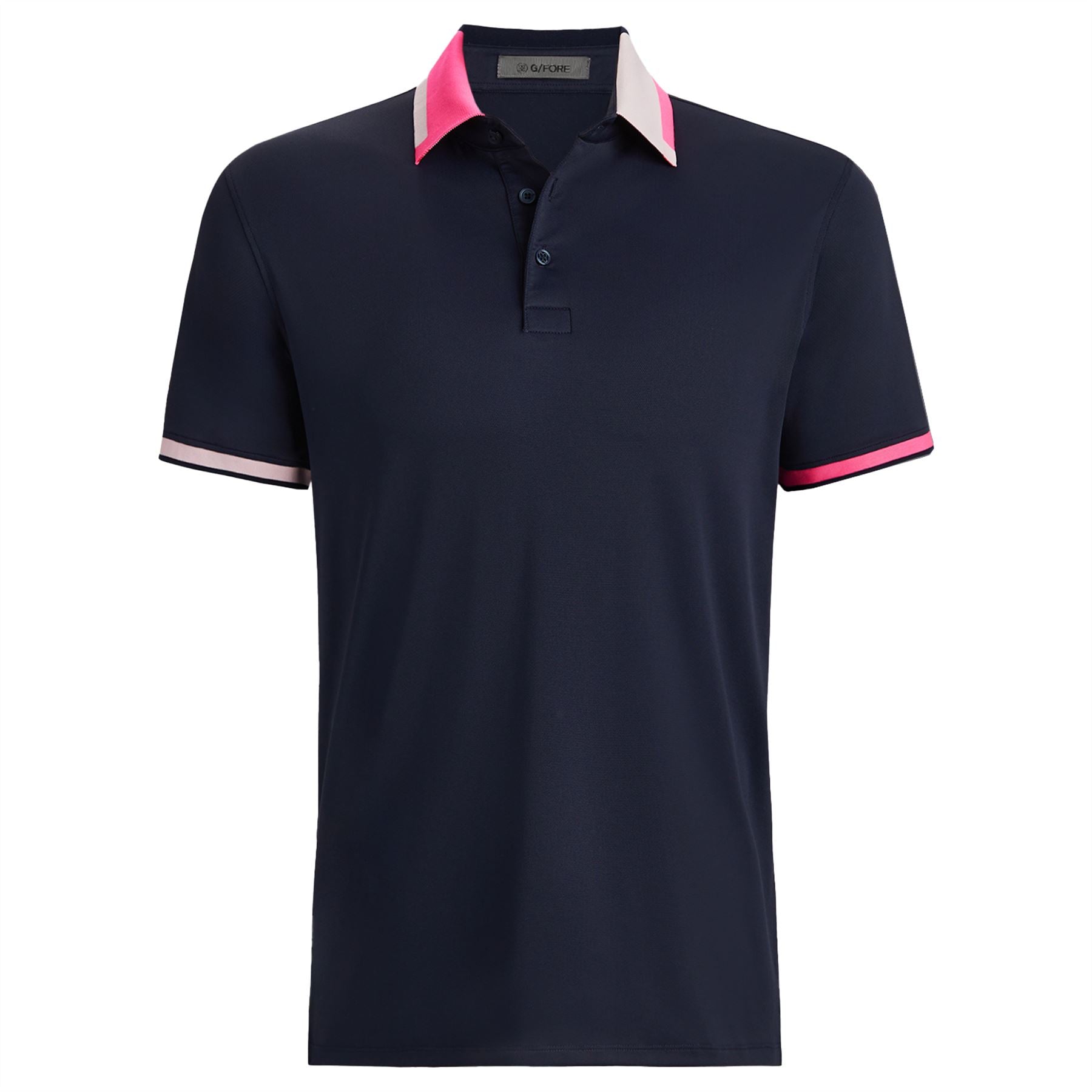 Silky Pique Contrast Banded Sleeve Polo Twilight