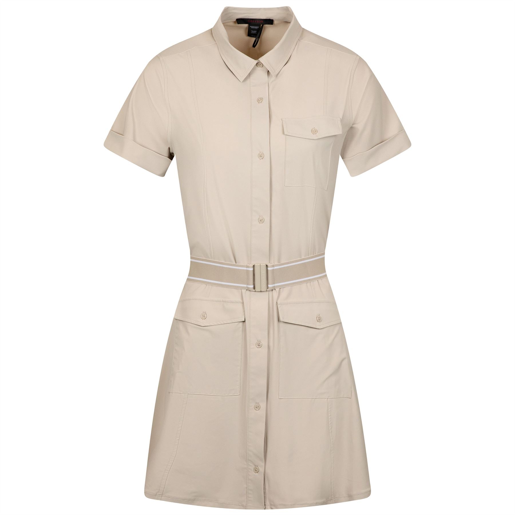 Womens Phoenix Belted Shirt Dress Sand