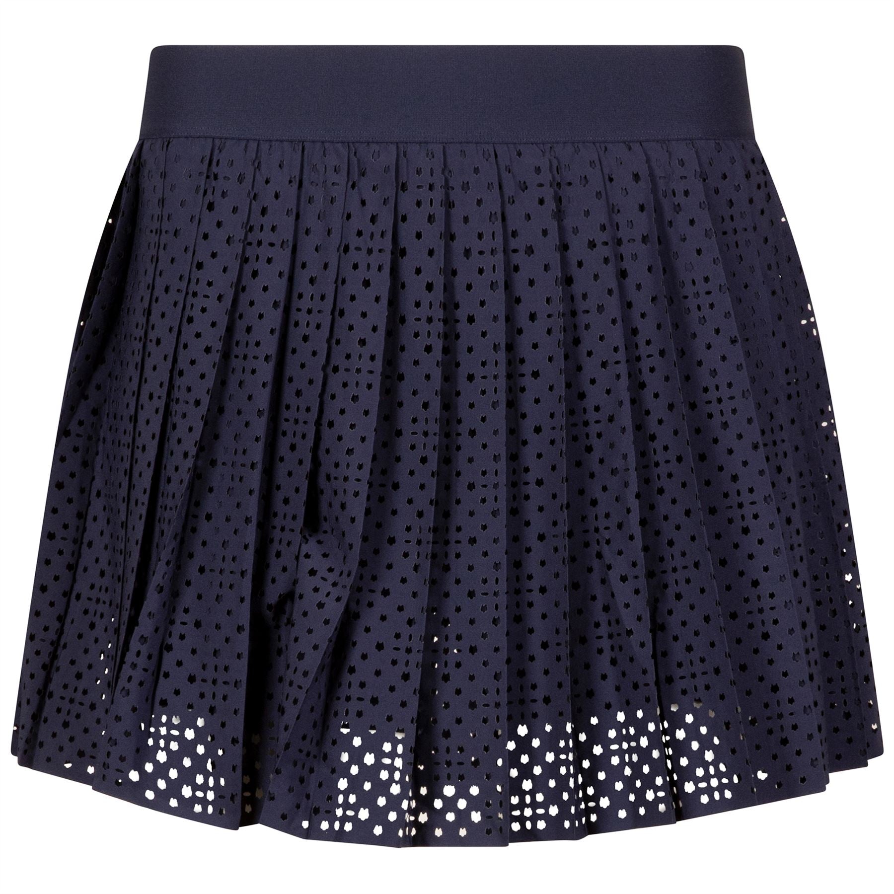 Womens Laser Cut Leo Skirt Maltese Blue