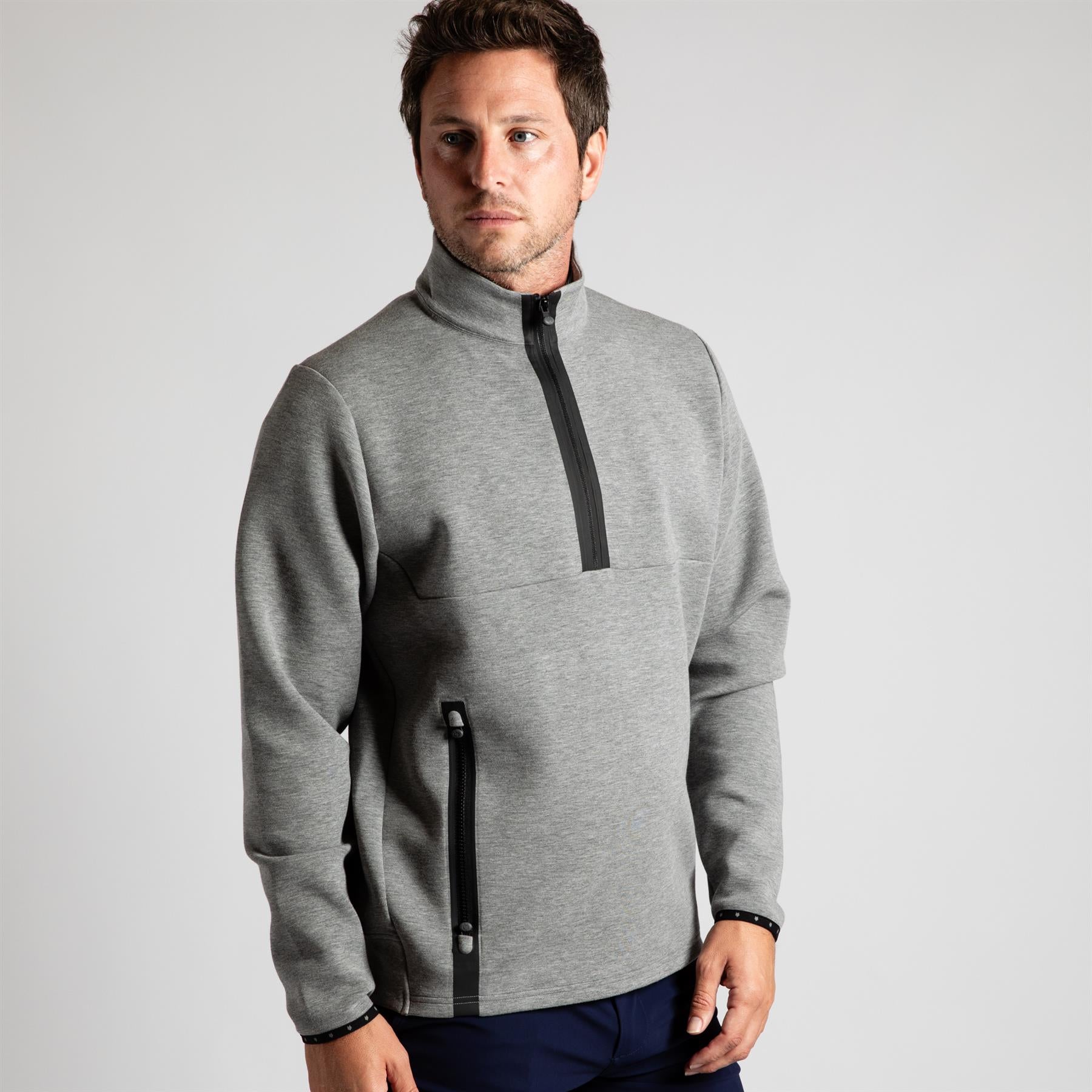 Calgary Quarter Zip Mid Layer Medium Gray