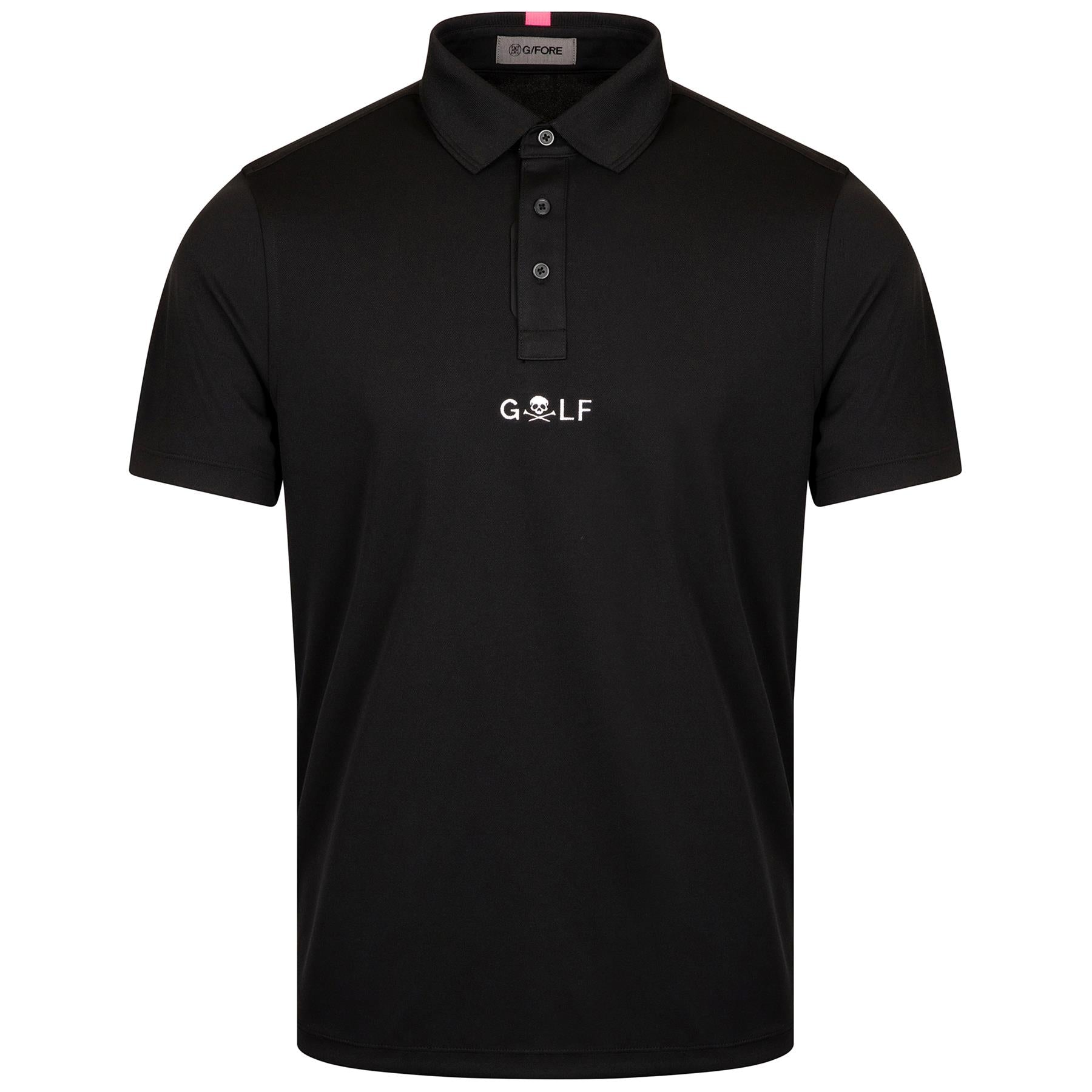 S&T Golf Logo Essential Performance Pique Polo Onyx
