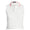 Womens Stretch Pique Cropped Polo Shirt Pure White/Desert Rose