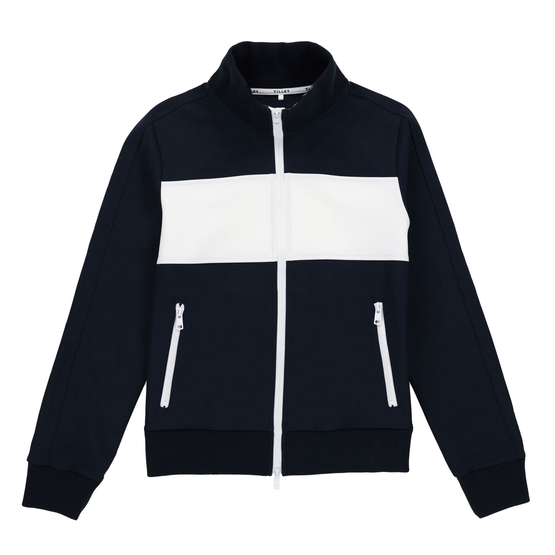 Womens Warm Up Jacket Navy/White