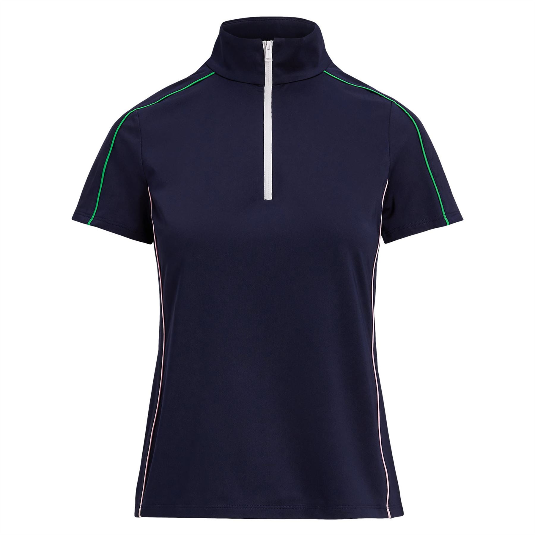 Womens RLX Stretch Jersey Quarter Zip Polo Refined Navy Multi