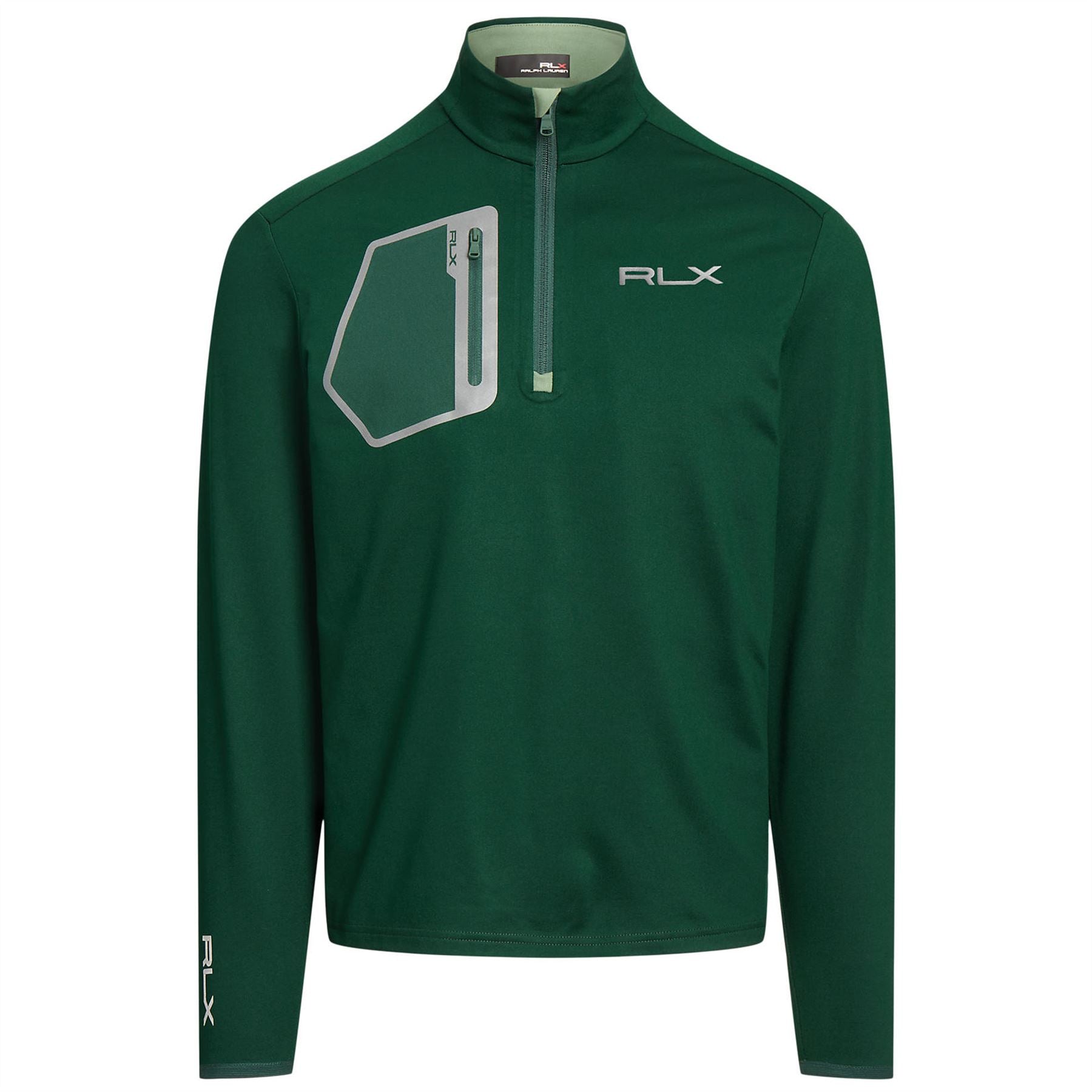 Luxury Performance Knit Quarter Zip Moss Agate