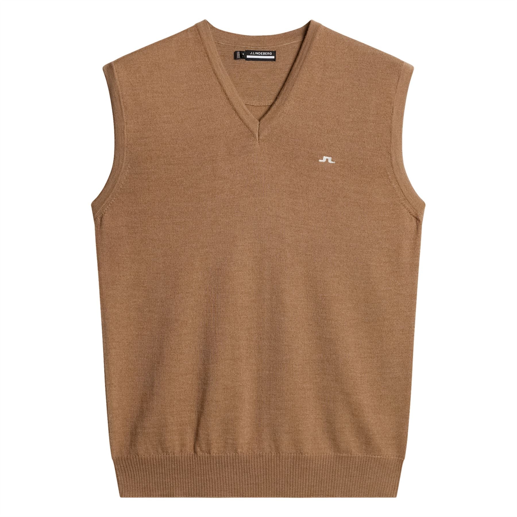 Liam Tour Merino Knitted Vest Tigers Eye