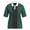 Womens Go-To Stripe Polo Collegiate Green