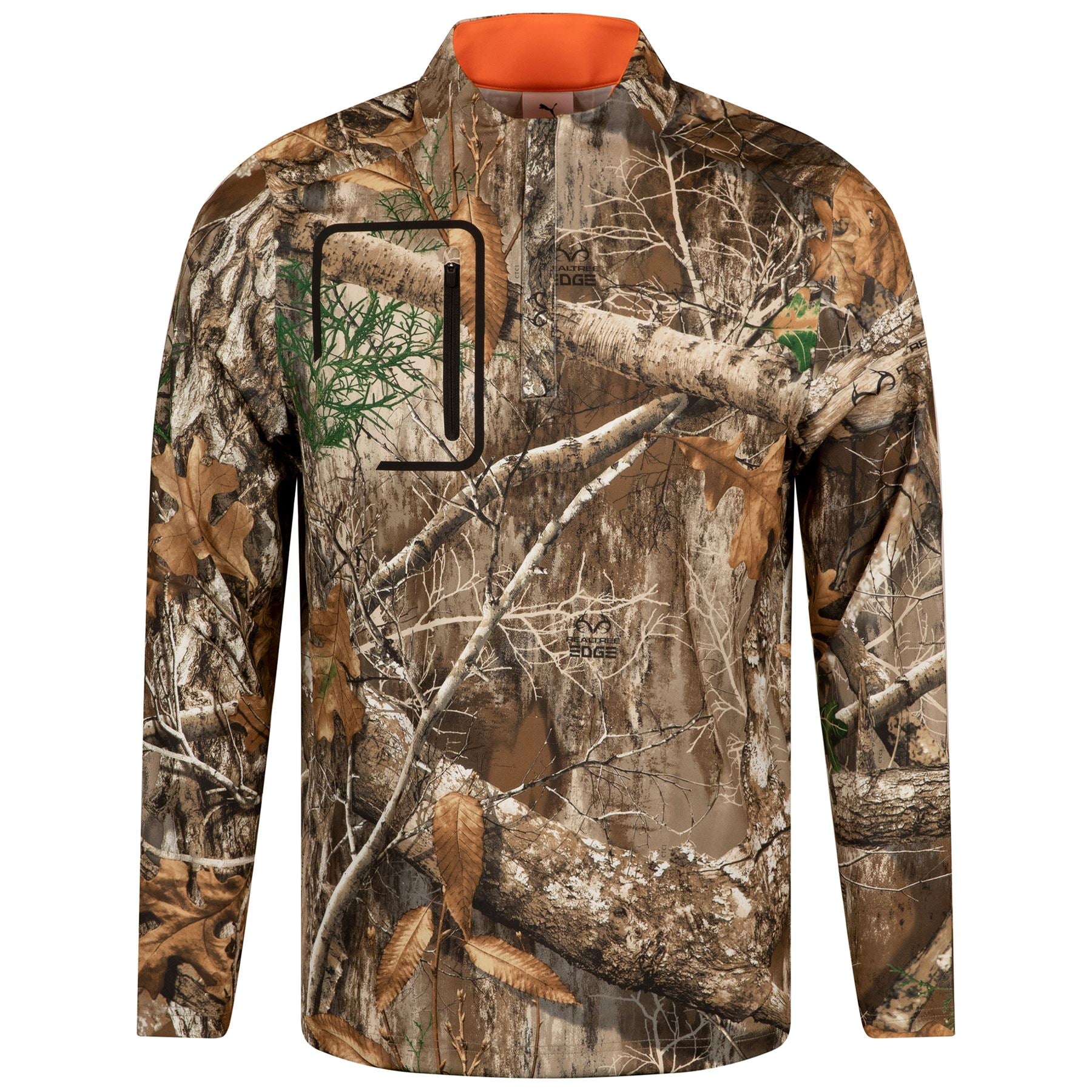 x Real Tree Quarter Zip Mid Layer Deep Forest