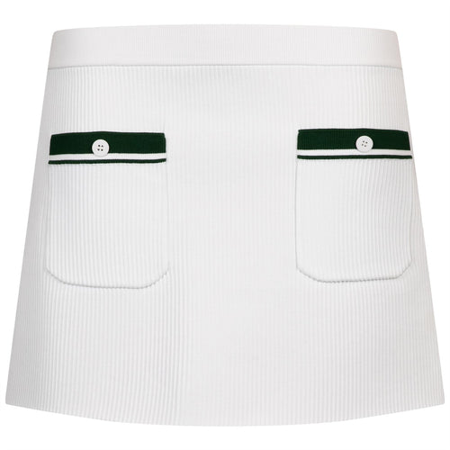Womens Luna Rib Knit Skirt Ivory