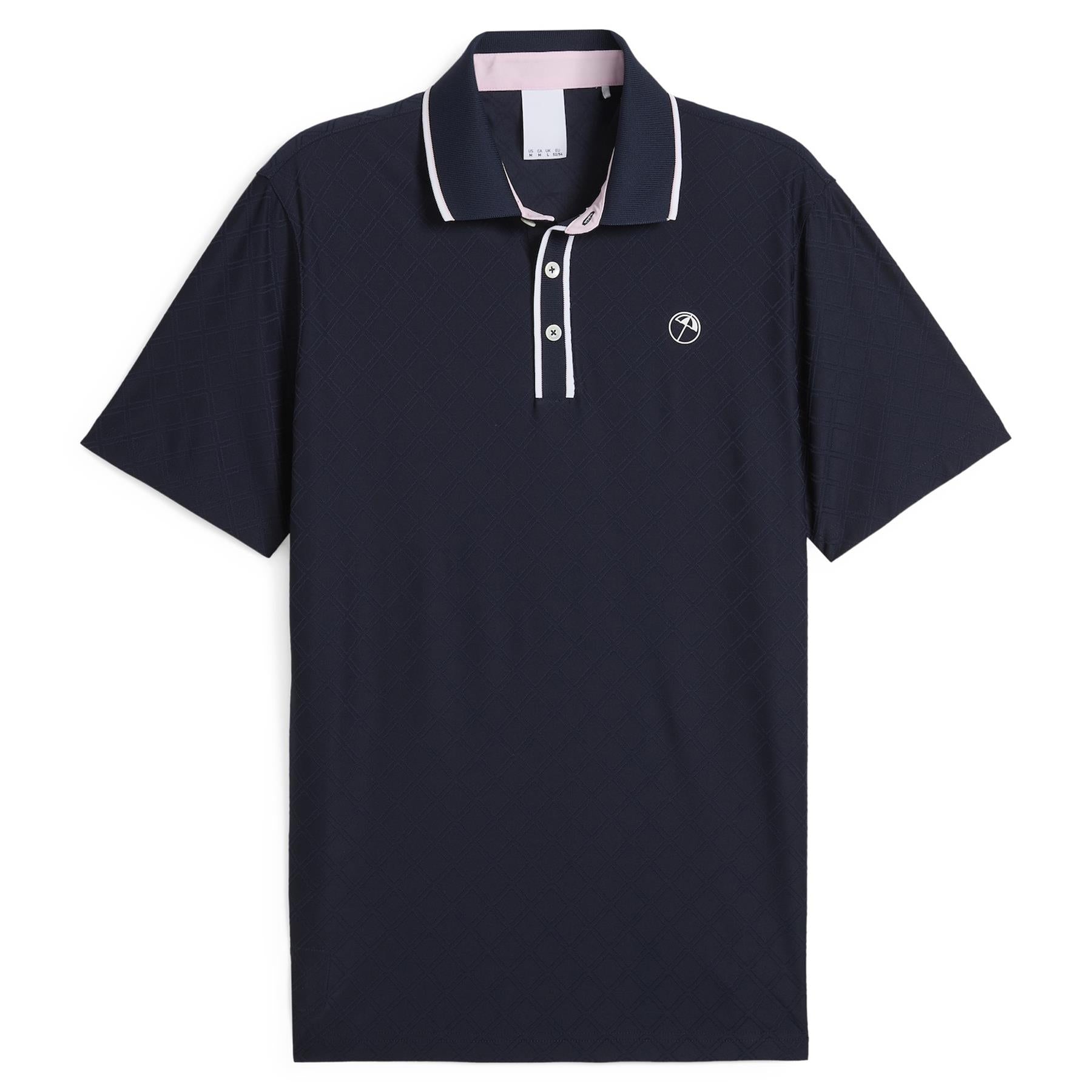 x AP Tipped Jacquard Polo Deep Navy