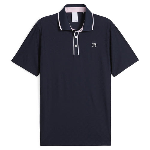x AP Tipped Jacquard Polo Deep Navy