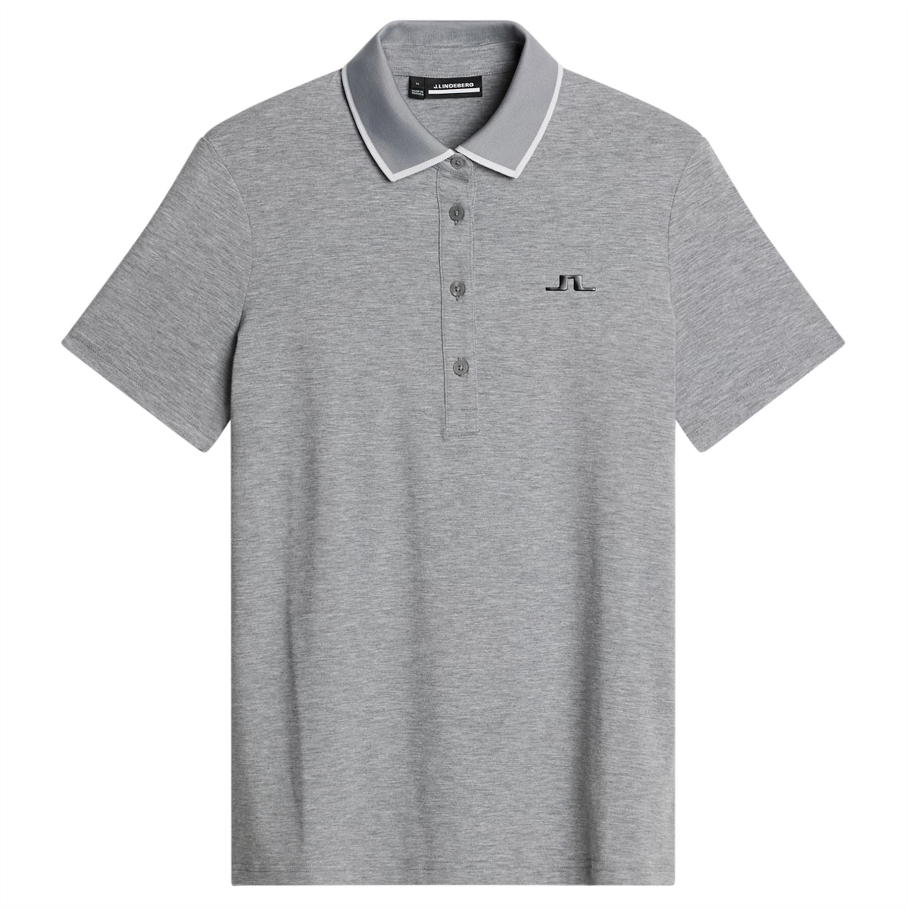 Womens Lille Soft Touch Polo Medium Grey Melange